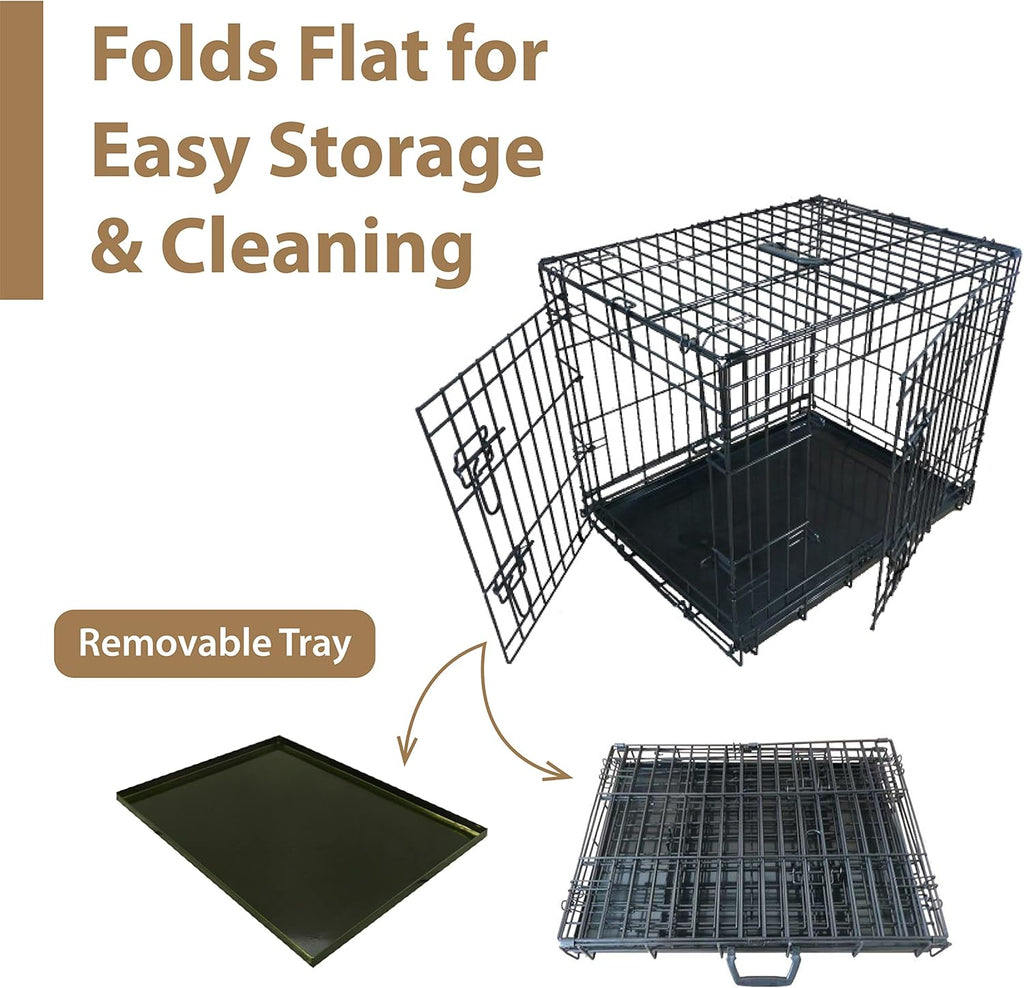 Ellie-Bo Folding Two-Door Dog Crate