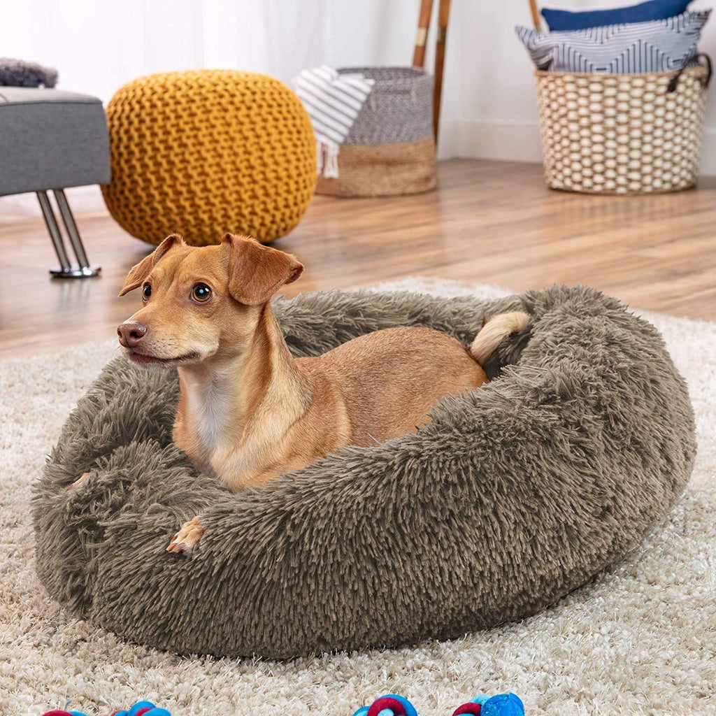 MFOX Faux-Fur Donut Pet Bed