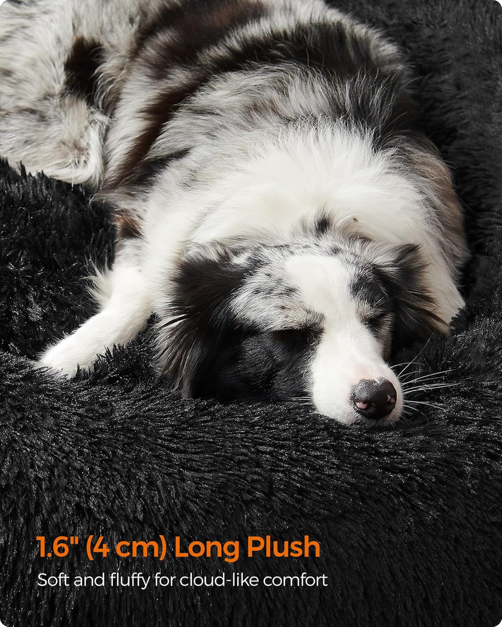 Feandrea Plush Donut Pet Bed with Centre Cushion