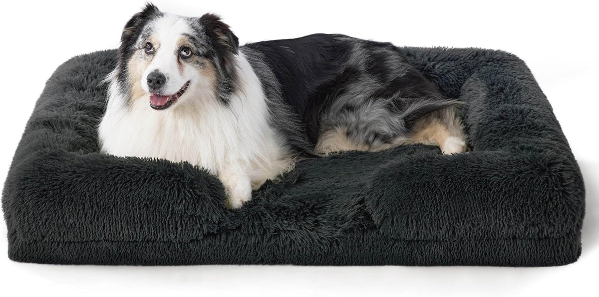Bedsure Foam Dog Sofa Bed with Bolster Sides