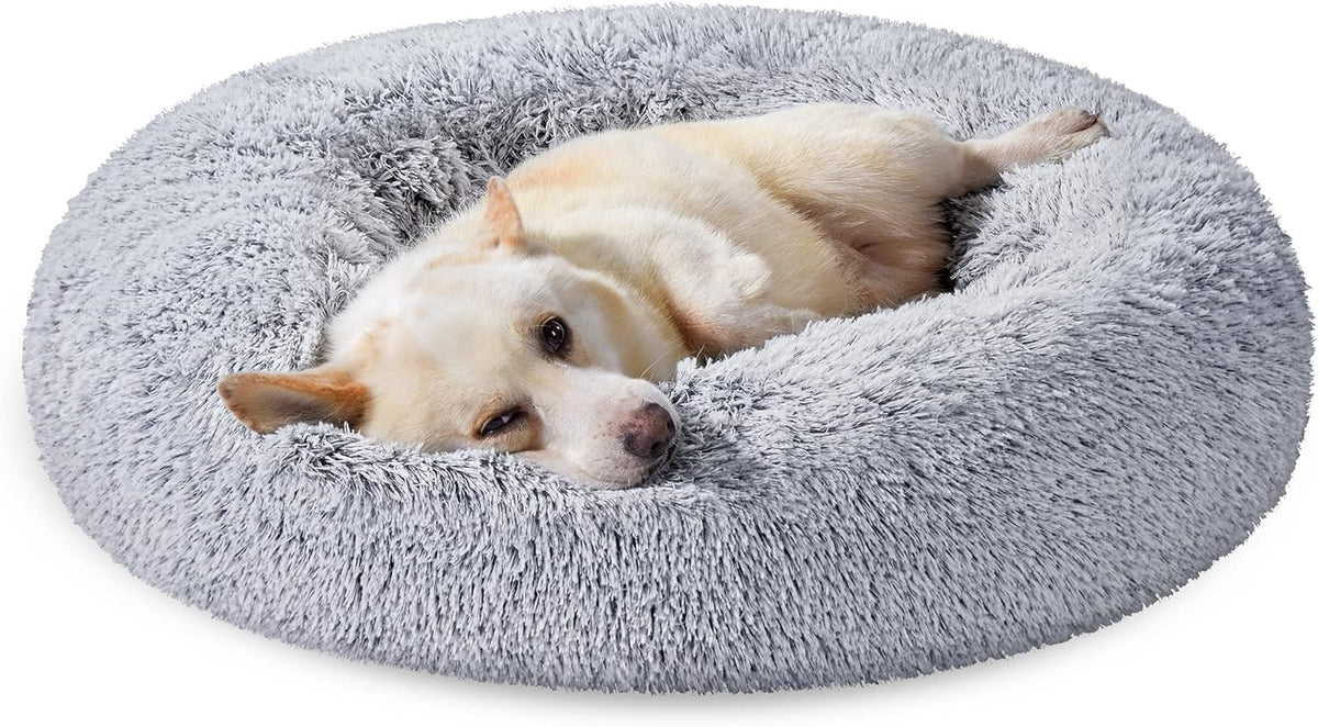 Feandrea Plush Donut Pet Bed