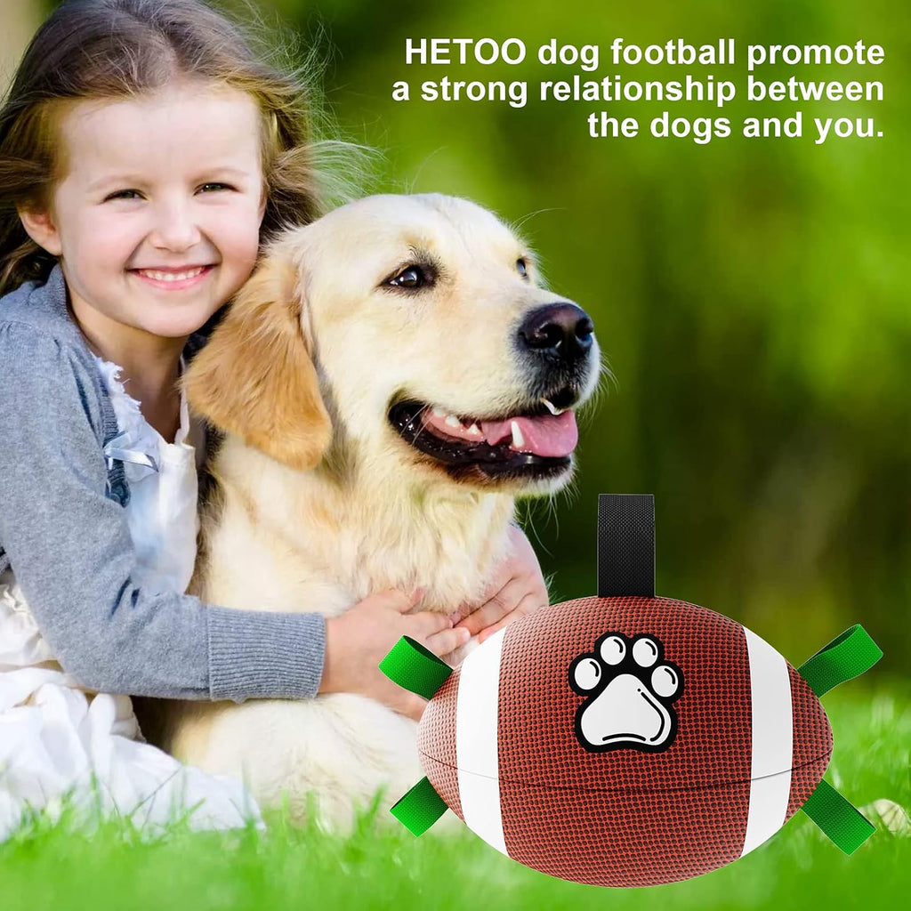 HETOO Dog Football with Grab Tabs