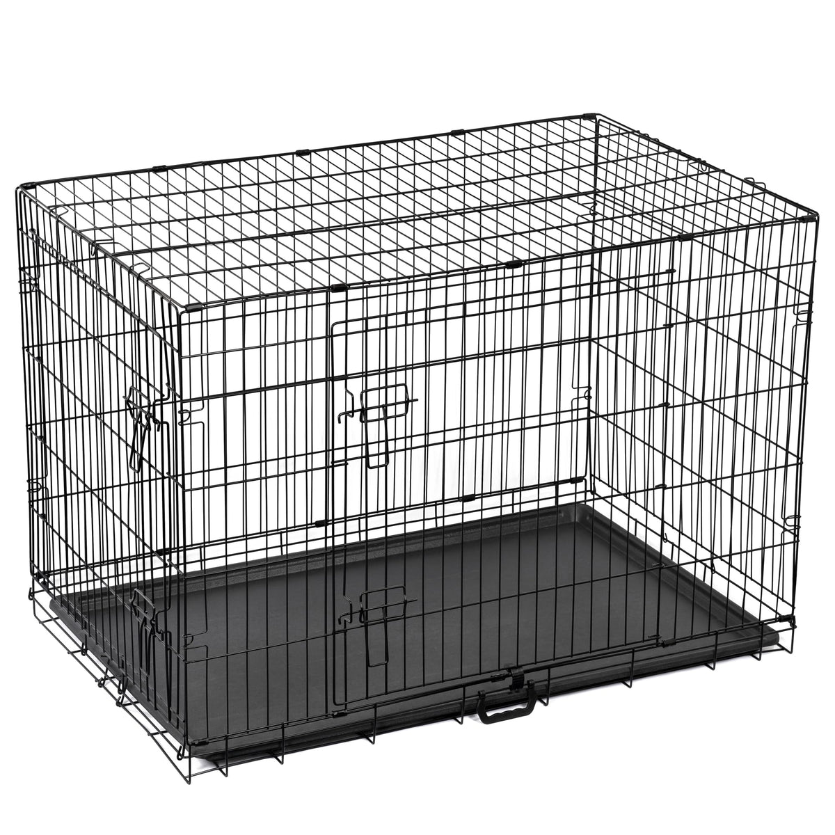Two-Door Folding Metal Dog Crate