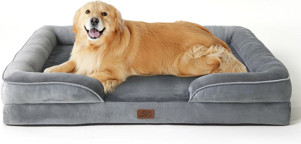 Bedsure Foam Dog Sofa Bed with Removable Cover