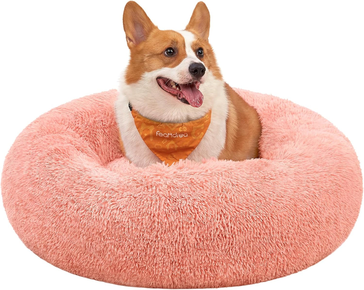 Feandrea Plush Donut Pet Bed