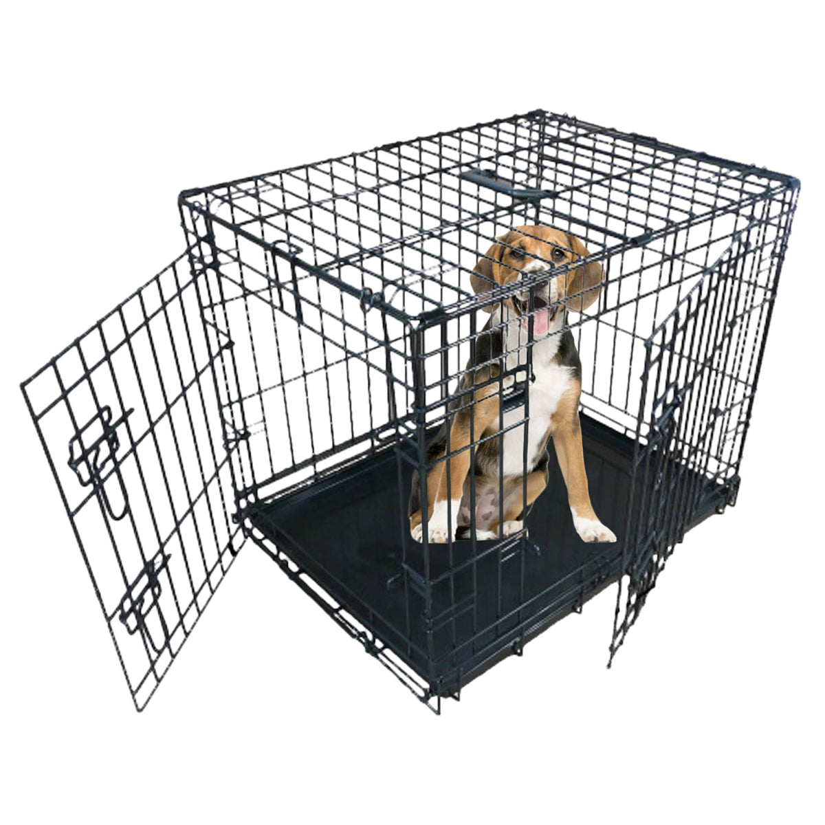 Ellie-Bo Folding Two-Door Dog Crate