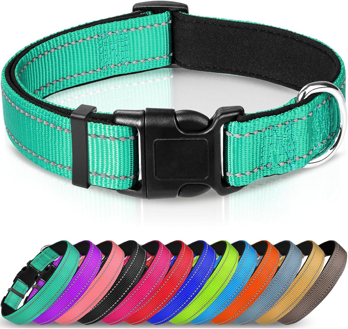 Joytale Reflective Dog Collar with Neoprene Padding