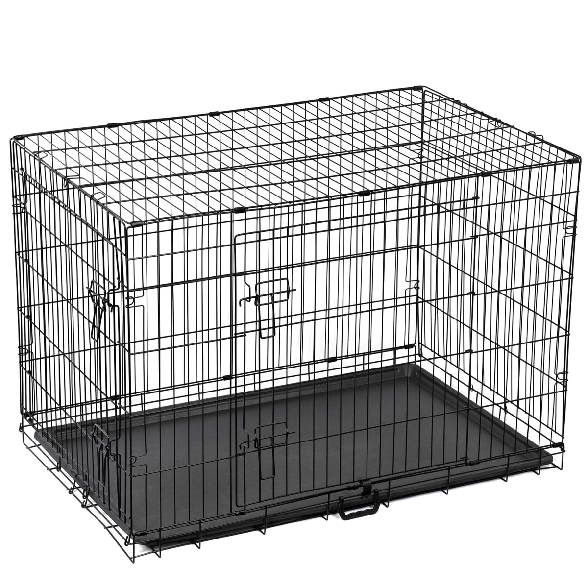 Two-Door Folding Metal Dog Crate
