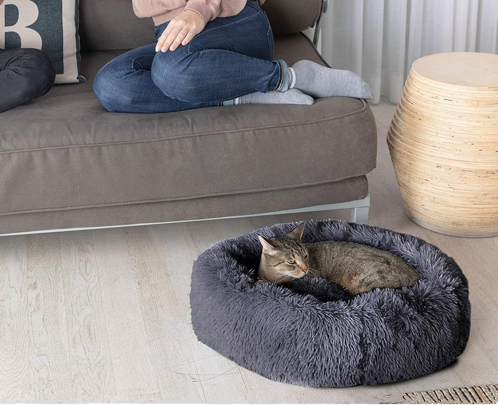 Enjamoy Plush Donut Pet Bed