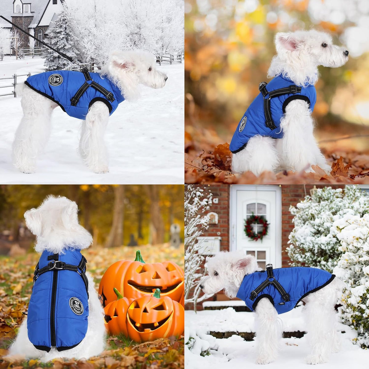 Poseca Dog Coat with Harness Attachment