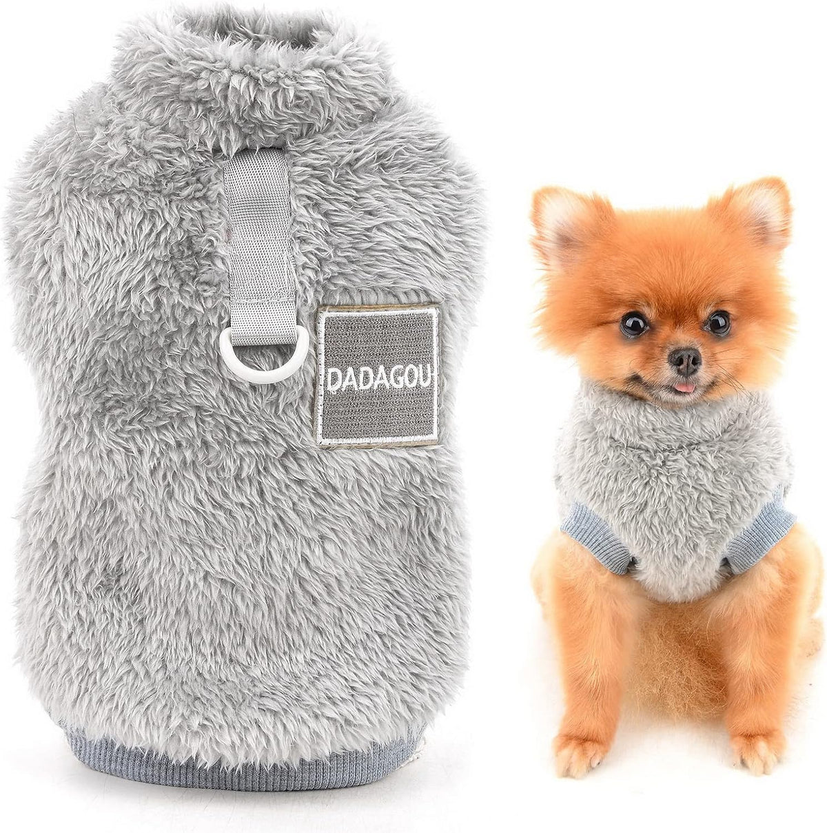 SMALLLEE_LUCKY_STORE Turtleneck Sherpa Pet Jumper