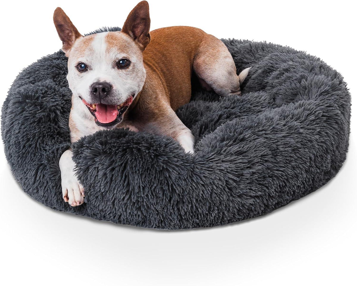Woof & Whiskers Faux-Fur Donut Pet Bed