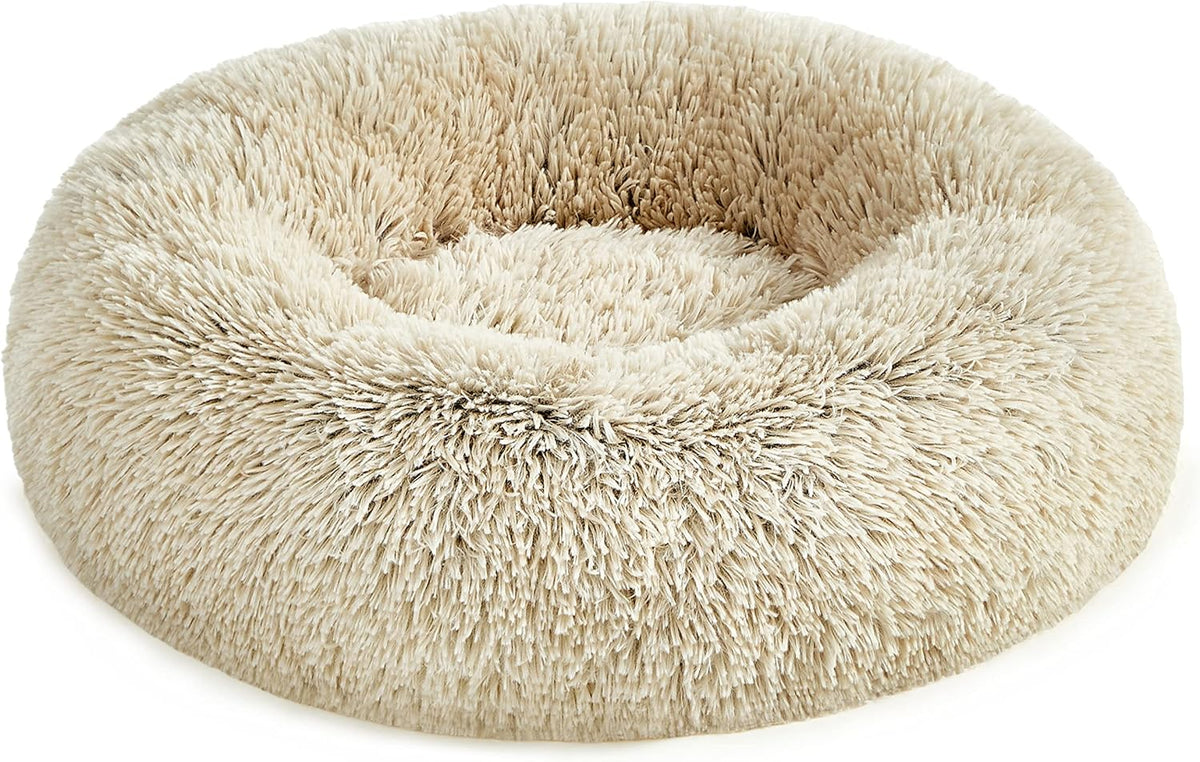 Feandrea Plush Donut Pet Bed with Centre Cushion