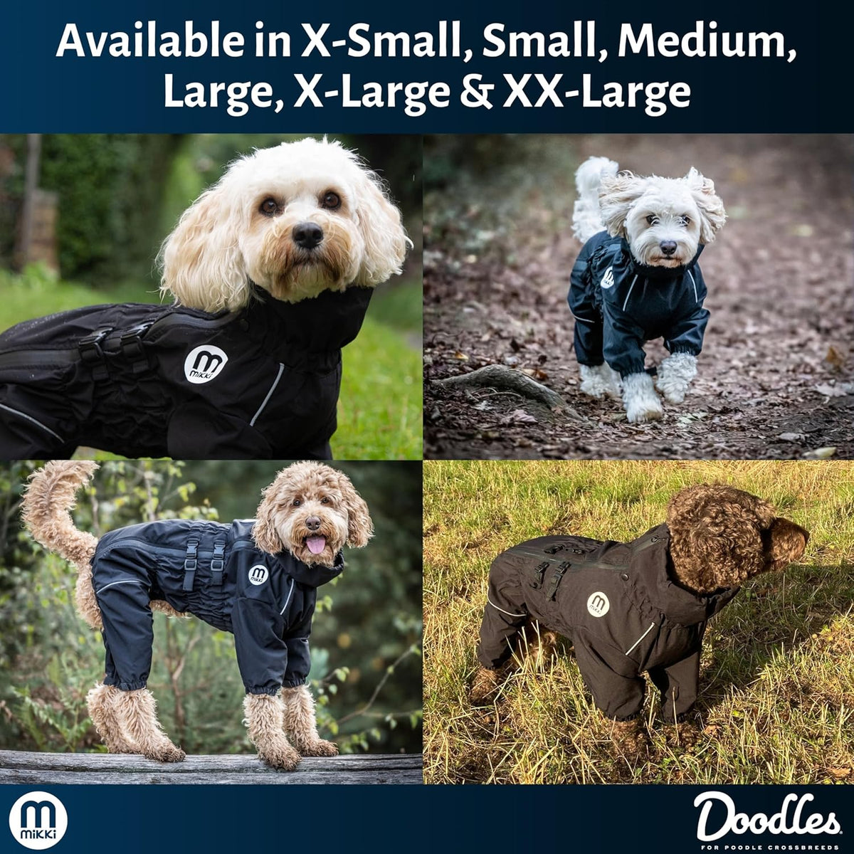 Mikki Doodles Four-Legged Dog Raincoat