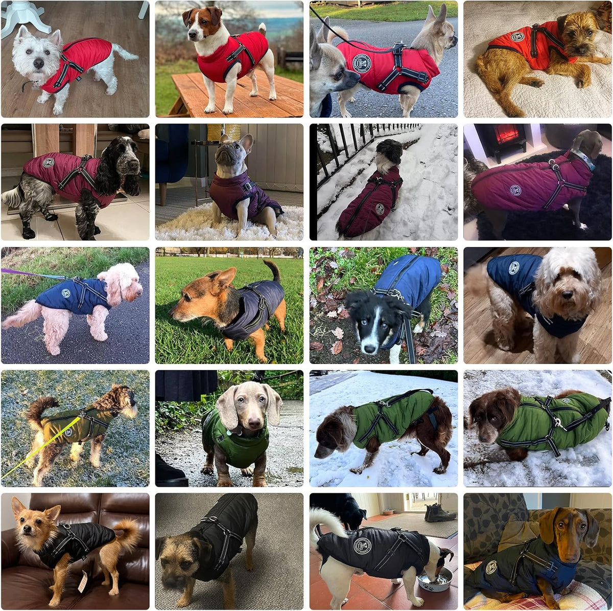 Poseca Dog Coat with Harness Attachment