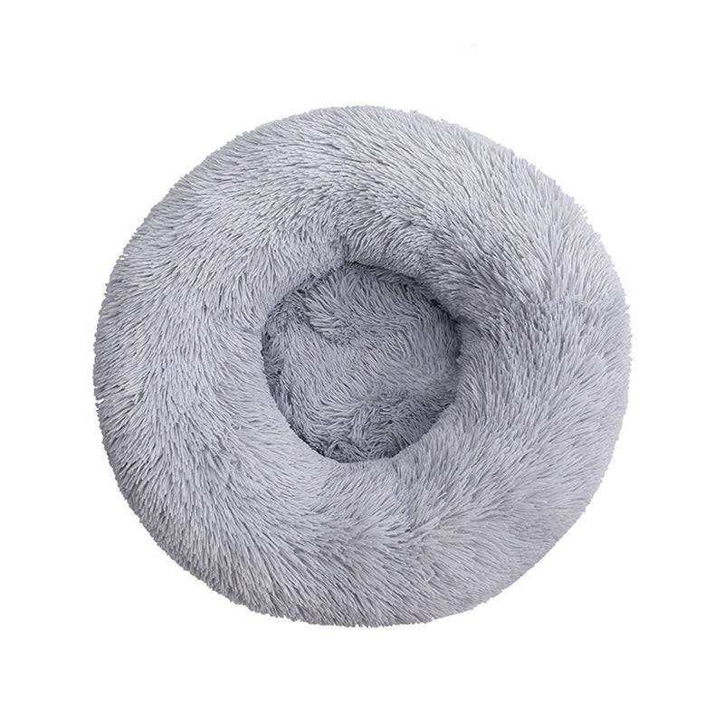 Faux-Fur Donut Bed for Dogs and Cats